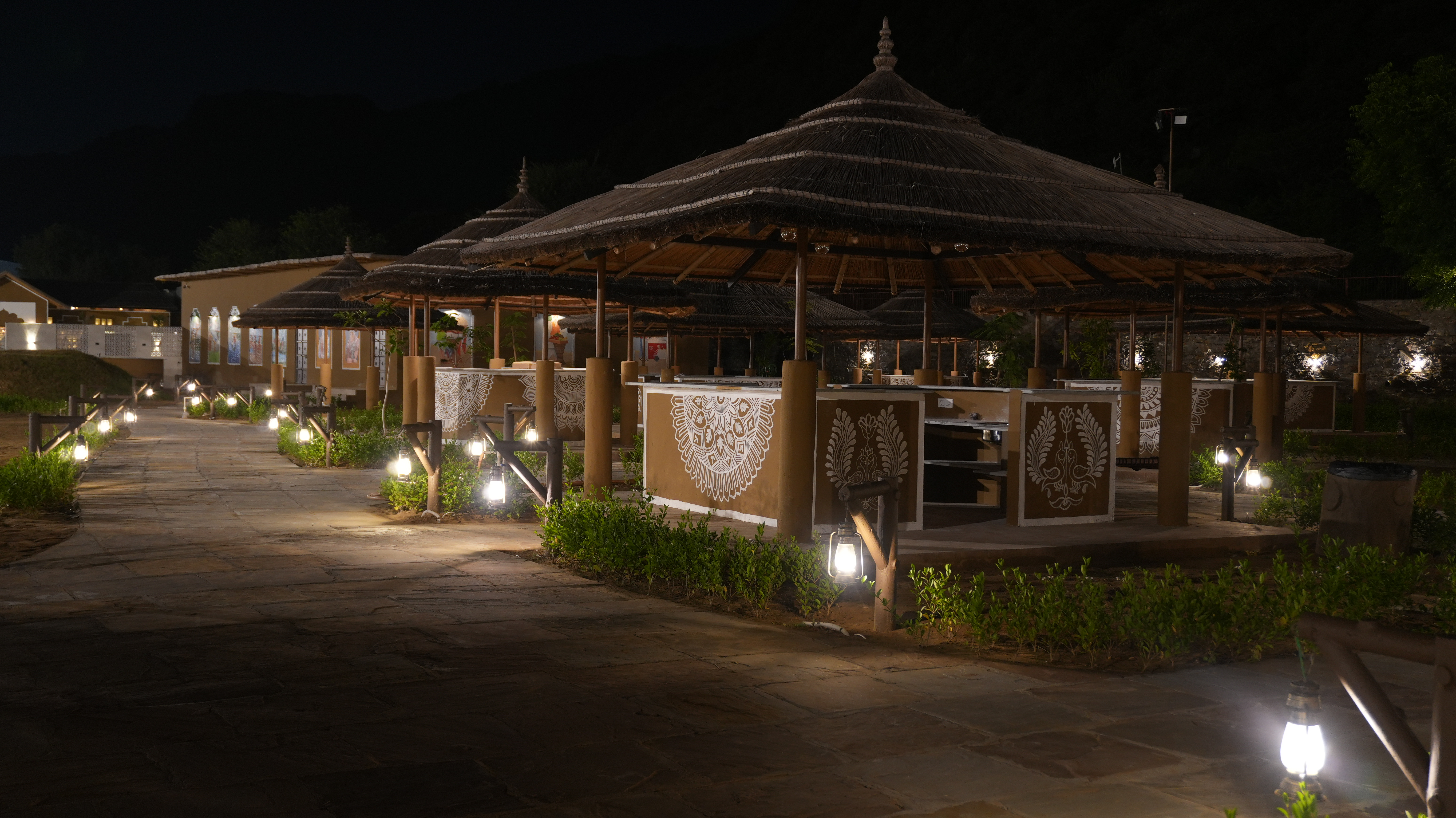 Night cultural performance in the dhani